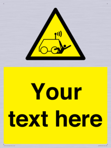 Custom warning run over by operator controlled machine